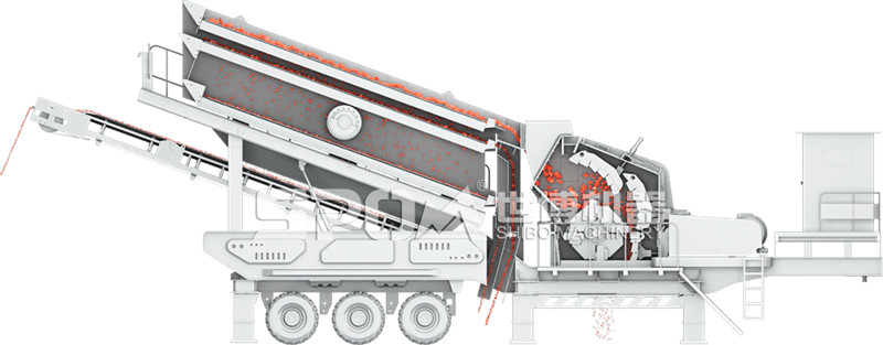 輪胎式移動破碎站側面結構圖